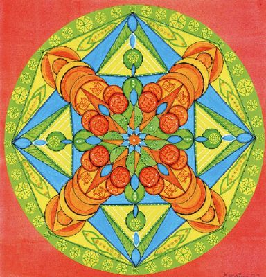Mandala von Karin Ruthenbeck: Glückliche Augenblicke