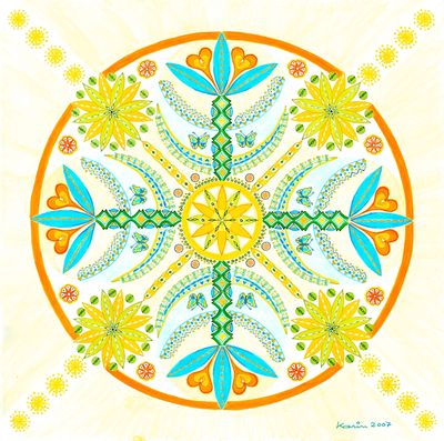 Mandala von Karin Ruthenbeck: Schöpferischer Stammbaum