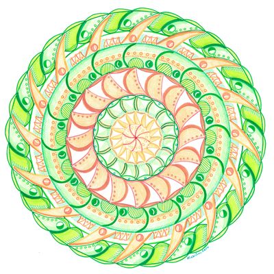 Mandala von Karin Ruthenbeck: Unterschiedliche Dynamik