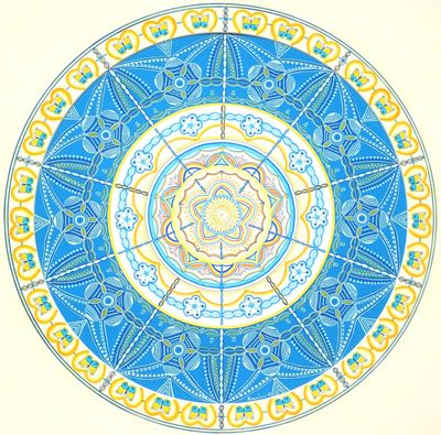 Mandala von Karin Ruthenbeck: Die Umarmung des Augenblicks
