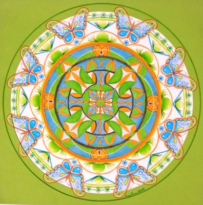 Mandala von Karin Ruthenbeck: KatalogNr87Die Verkörperung von Geist und Seele
